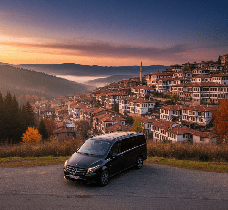 Ankara’dan Safranbolu’ya VIP taşıma hizmeti ile konforlu ve güvenli yolculuk. Şoförlü araçlar, uzun yol konforu ve prestijli transfer imkanı sunar.