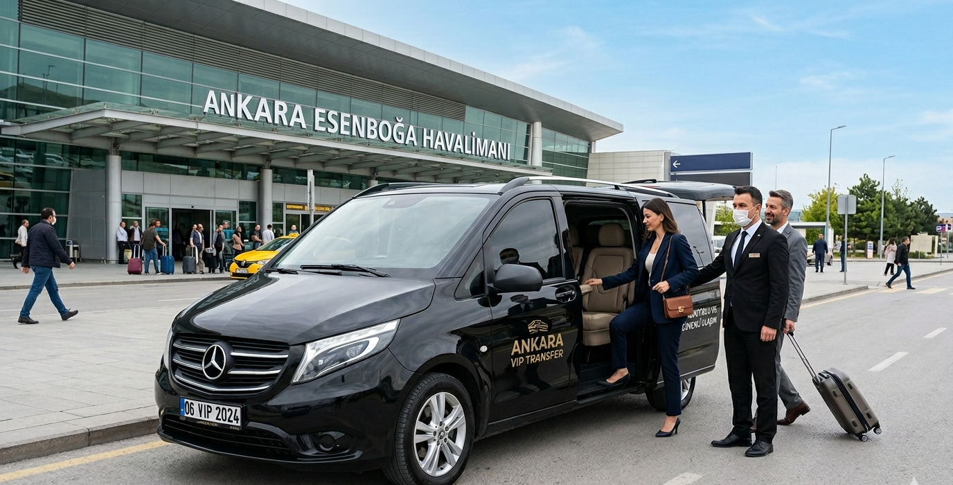 Esenboğa havalimanı VIP transfer hizmeti ile zaman kaybetmeyin. Ankara’da güvenli, konforlu ve hızlı ulaşım için hemen rezervasyon yapın.